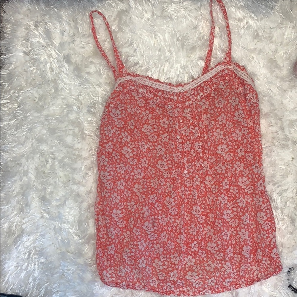 Orange flower tank top